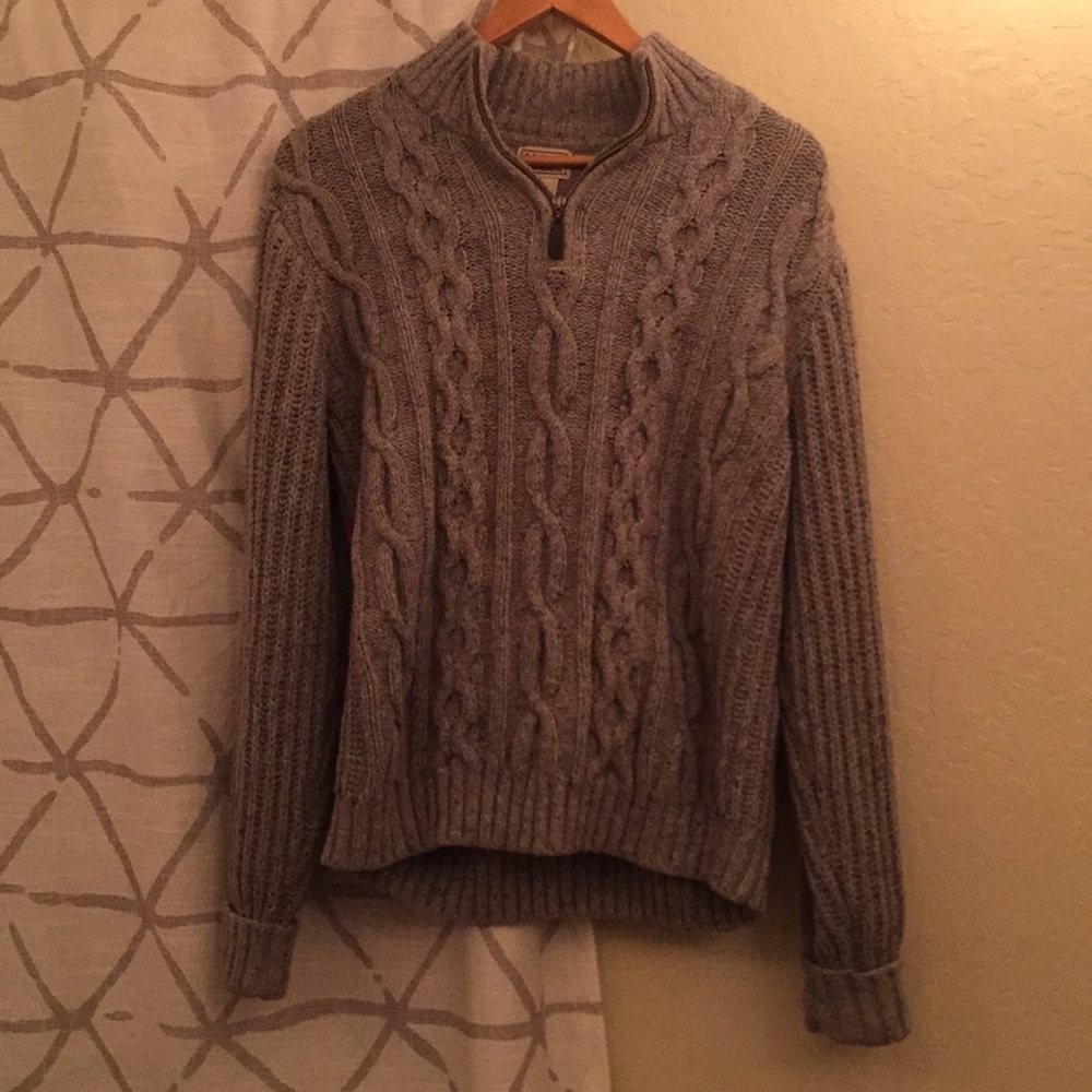 *SOLD* Wool Cable Knit L. L. Bean Sweater